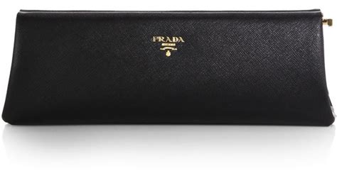 Prada Saffiano Lux Leather Clutch 